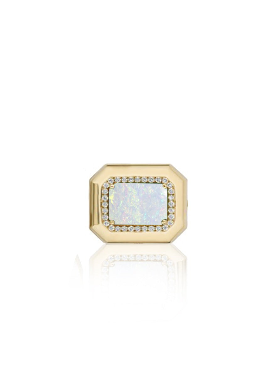 "Limited Edition" Opal Ring In 18kt Yellow Gold