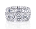 Louis Anthony Jewelers 18K White Gold Five-Row Diamond Channel Set Band – 4.53 ctw