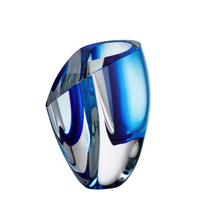 Kosta Boda Mirage Vase Large, Blue