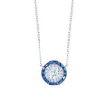 Louis Anthony Jewelers Silhouette 18kt Gold Pendant Necklace with Diamonds & Sapphires