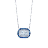 Louis Anthony Jewelers Silhouette 18kt Gold Pendant Necklace with Diamonds & Sapphires