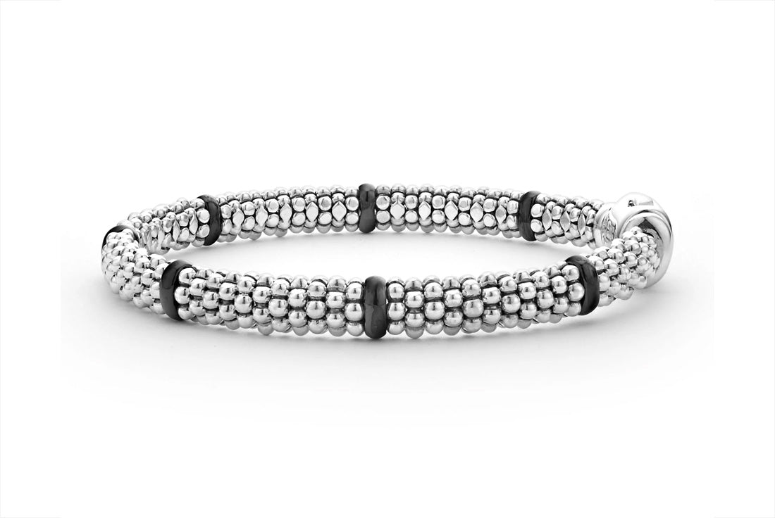 "Black Caviar" Ceramic Station Caviar Bracelet (7)