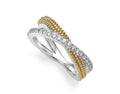LAGOS "Caviar Lux" Two Tone X Diamond Ring (7)