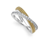 LAGOS "Caviar Lux" Two Tone X Diamond Ring (7)