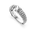 LAGOS "Embrace" Sterling Silver Beaded X Ring, Size 7