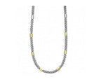 LAGOS "High Bar" Two-Tone Station Caviar Necklace