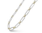 "Signature Caviar" Two Tone Link Necklace