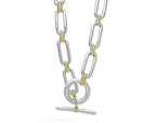 "Signature Caviar" Two Tone Link Necklace