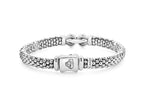 "Derby" Silver Caviar Buckle Bracelet (7)