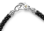 "Black Caviar" Five Silver Station Ceramic Bracelet (7)