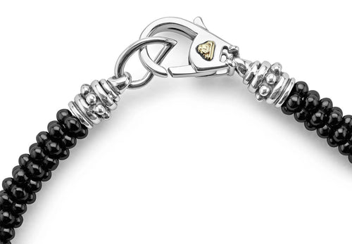 "Black Caviar" Five Silver Station Ceramic Bracelet (7)