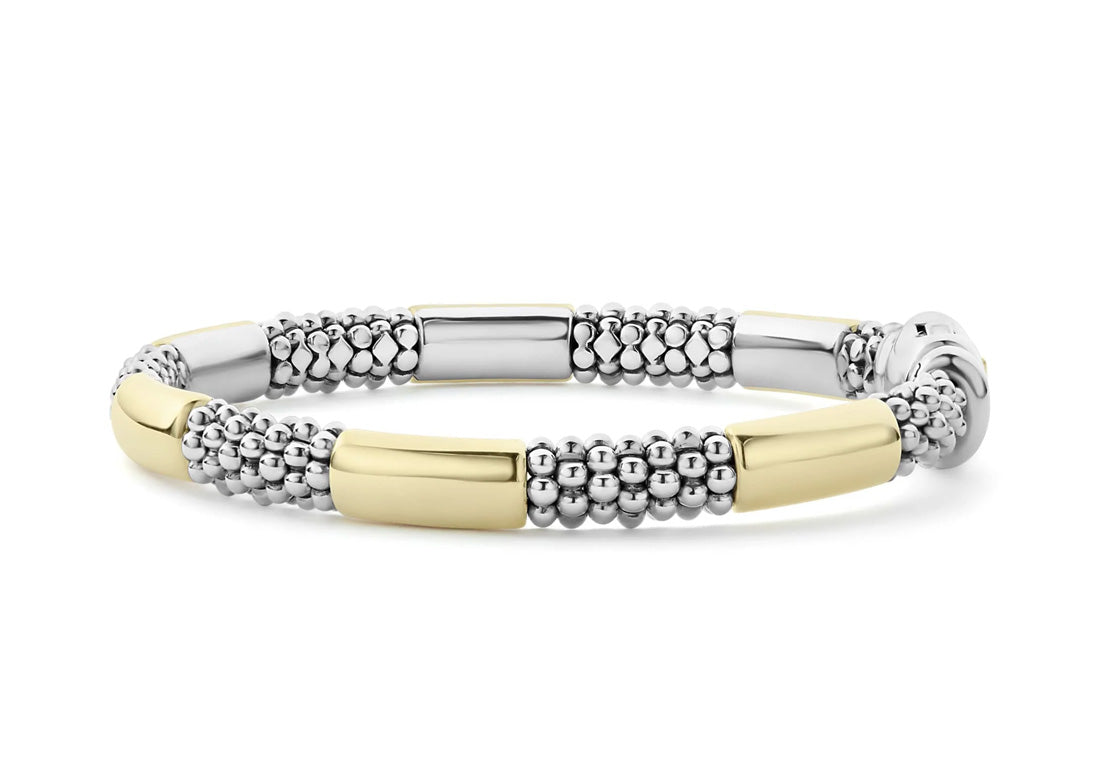 "High Bar" Gold Station Caviar Bracelet (7)