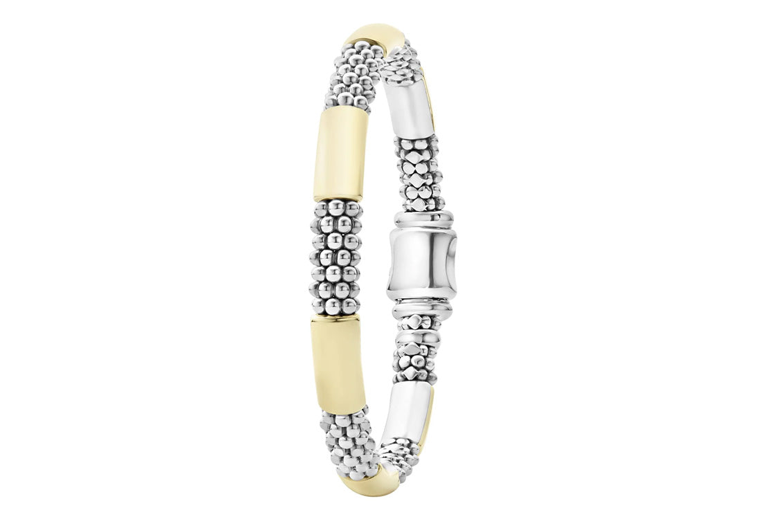 "High Bar" Gold Station Caviar Bracelet (7)