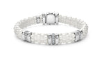 LAGOS "White Caviar" Three Station Diamond Caviar Bracelet