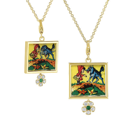 Francesca Villa Abracadabra Luxe Red Riding Hood & The Wolf Necklace