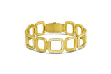 Cushion Link Diamond Bracelet in 18K Yellow Gold - Leigh Maxwell Jewelry