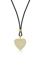 Leather Black Cord with Diamond Slider