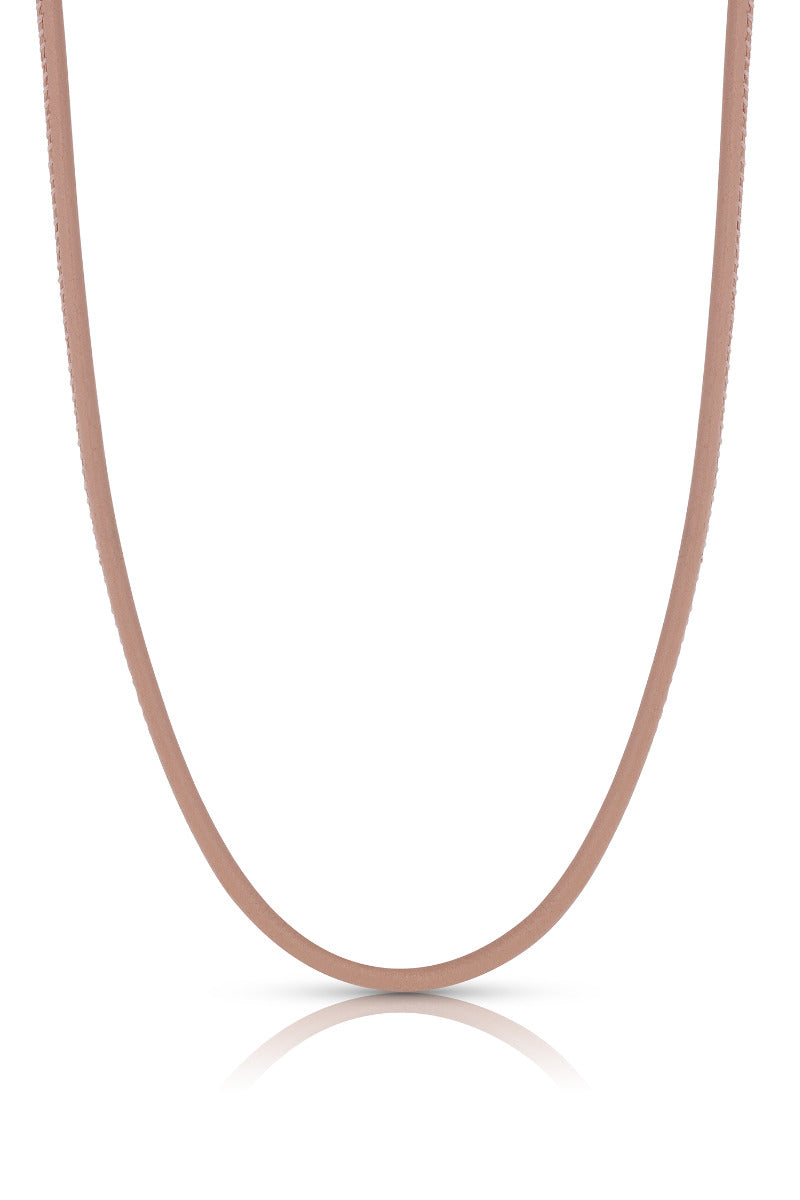 Leather Natural Cord with Diamond Slider