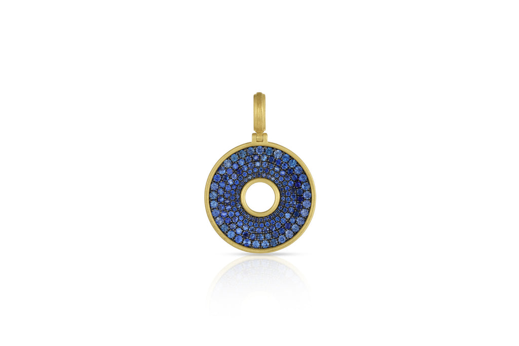 Amani Pavé Pendant - Blue Sapphire - Leigh Maxwell Jewelry