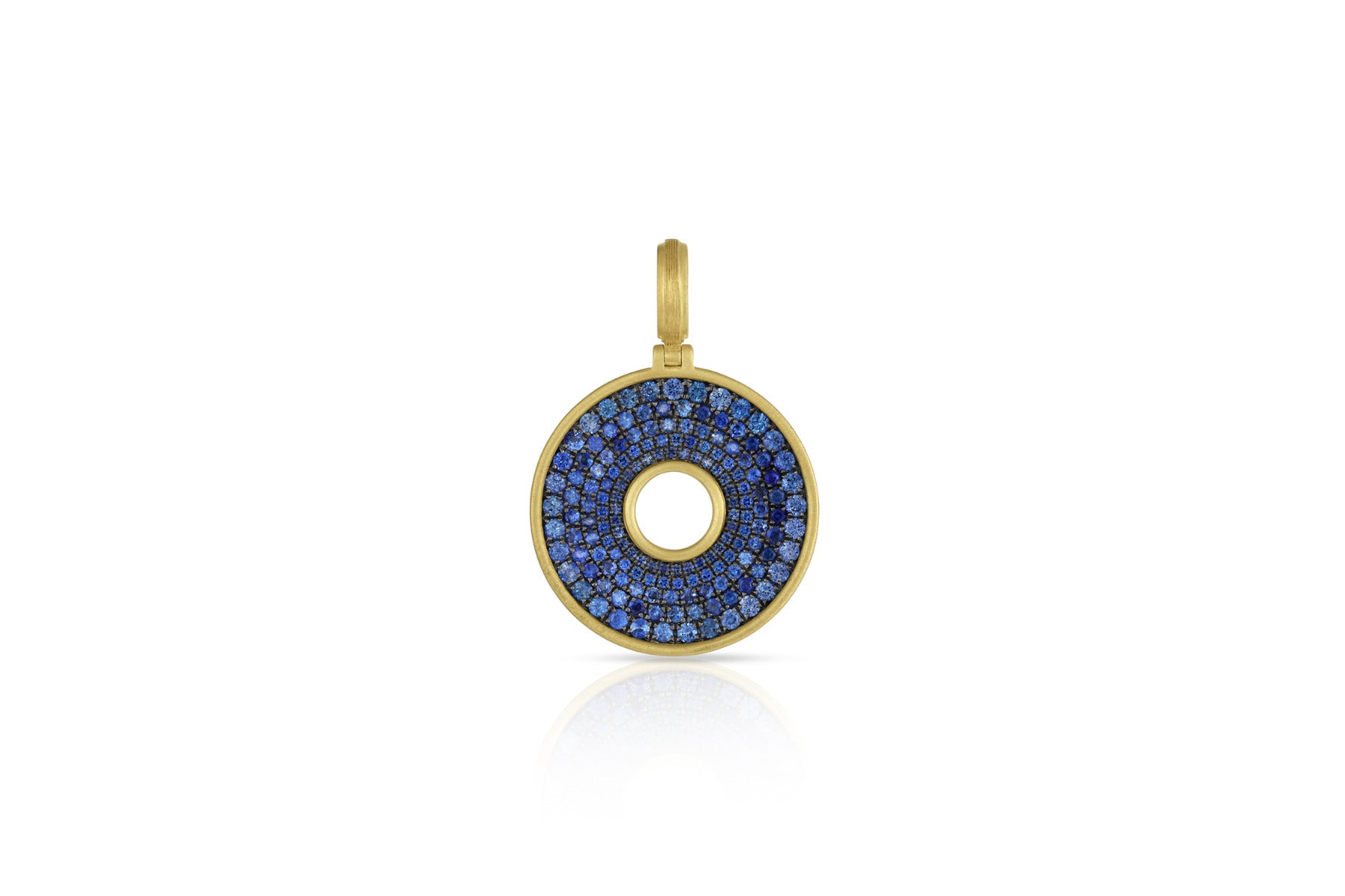 Amani Pavé Pendant - Blue Sapphire - Leigh Maxwell Jewelry