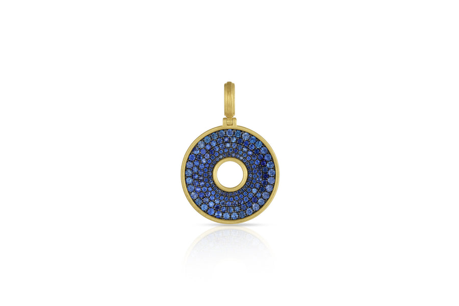 Amani Pavé Pendant - Blue Sapphire - Leigh Maxwell Jewelry