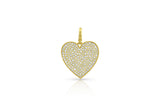 Medium Heart Pendant - Diamond - Leigh Maxwell Jewelry
