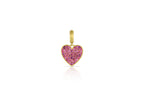 Small Heart Pendant - Pink Sapphire - Leigh Maxwell Jewelry