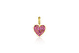 Small Heart Pendant - Pink Sapphire - Leigh Maxwell Jewelry
