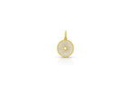 Amani Small Pavé Disk Pendant - Diamond - Leigh Maxwell Jewelry