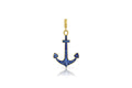 Pavé Anchor Pendant - Blue Sapphire - Leigh Maxwell Jewelry