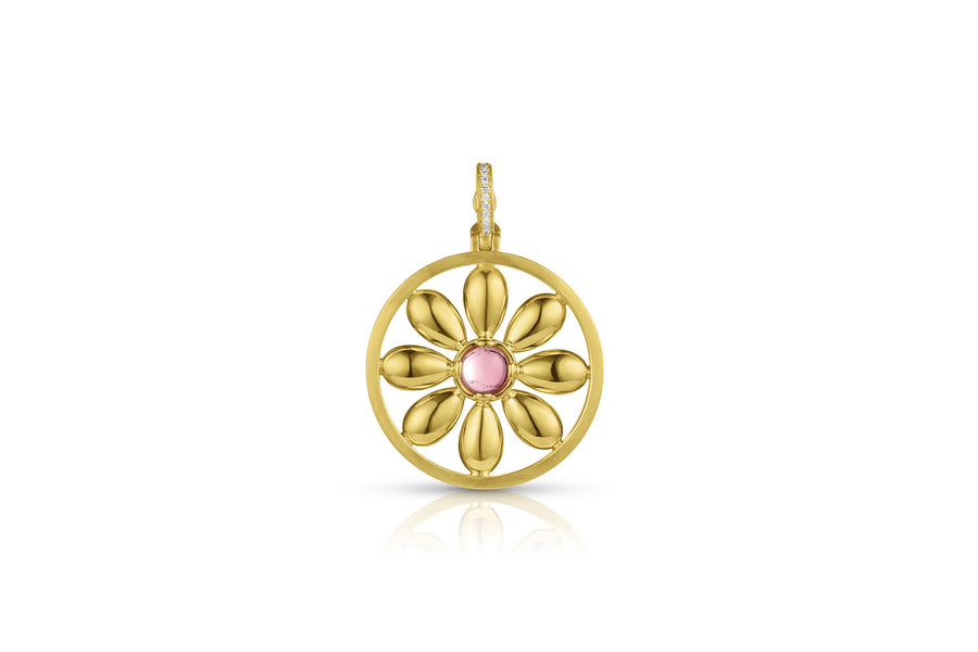 Flora Pendant - Light Pink Tourmaline - Leigh Maxwell Jewelry