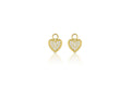 Heart Earring Charms - Diamond - Leigh Maxwell Jewelry