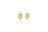 Heart Earring Charms - Diamond - Leigh Maxwell Jewelry