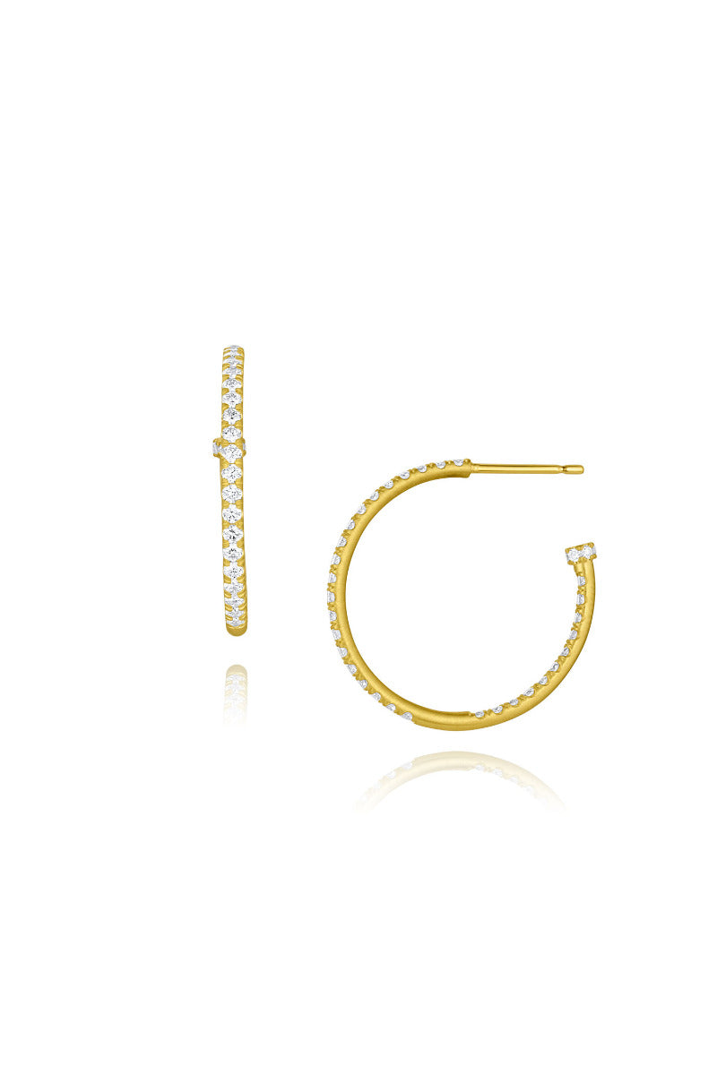Pavé Medium Hoop