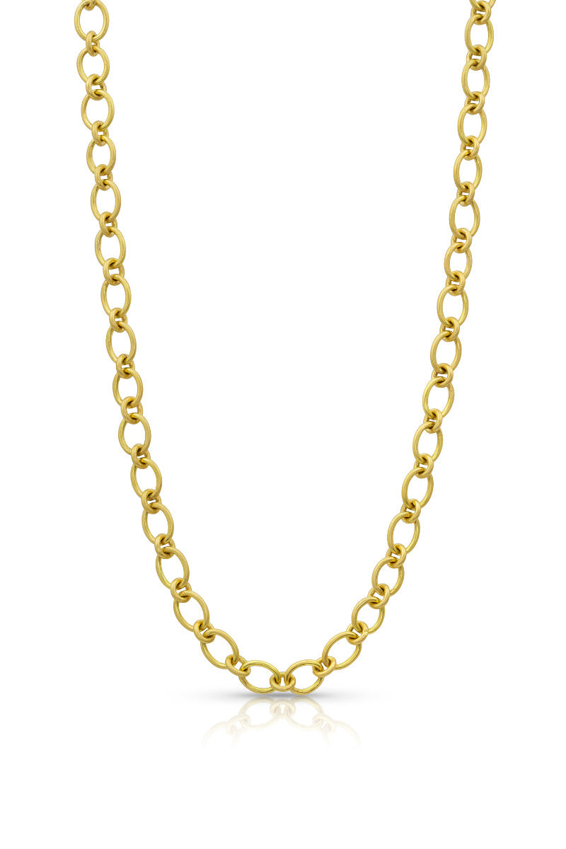 Handmade Chain with Diamond Toggle Necklace - Leigh Maxwell Jewelry