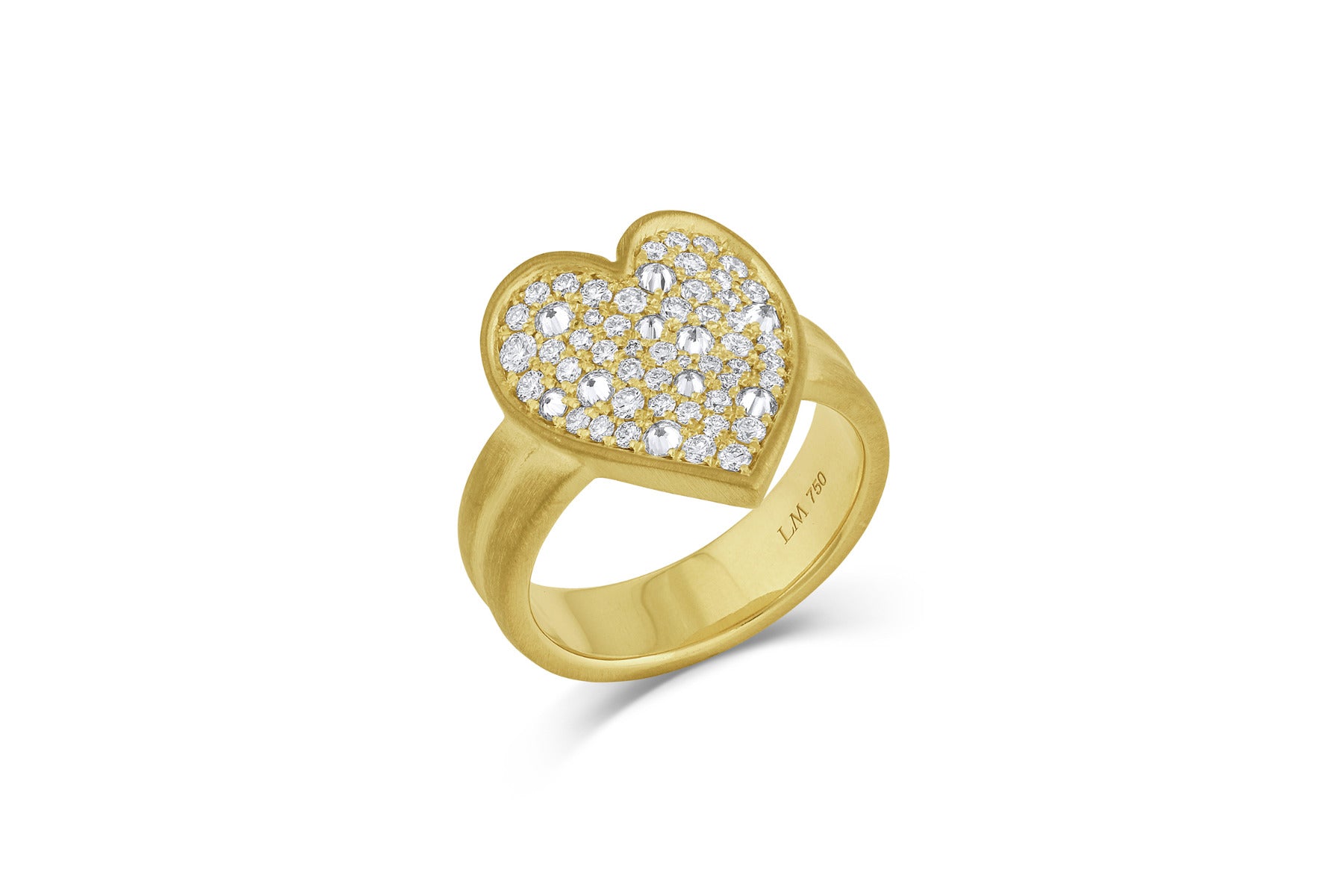 Pavé Diamond Heart Ring