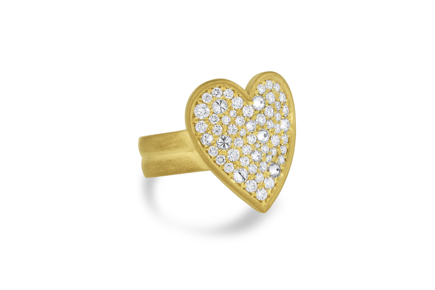 Leigh Maxwell Pavé Heart Ring - Diamond