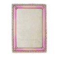 Jay Strongwater Lorraine Stone Edge 4" x 6" Frame - Rose
