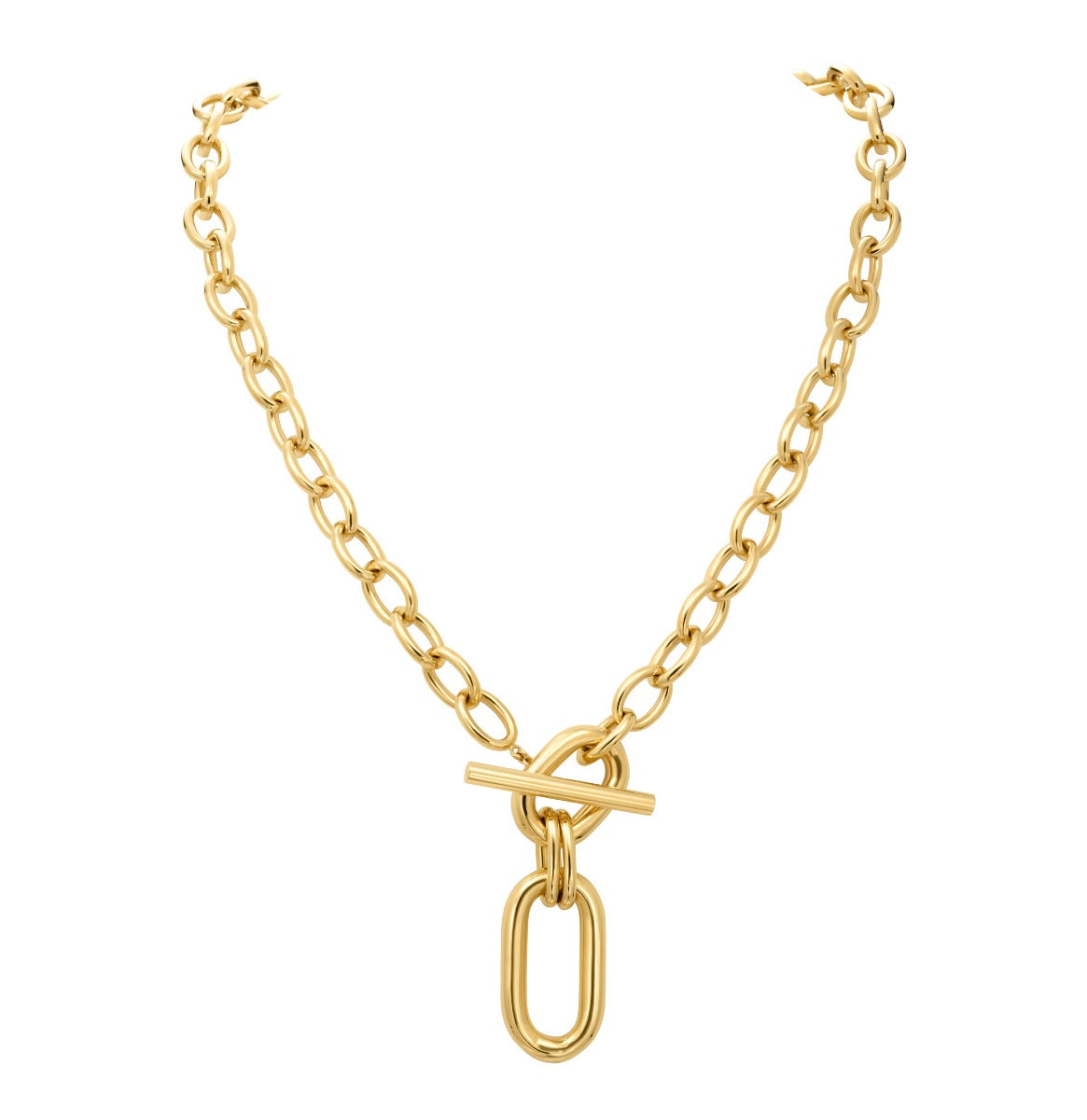 Antonio Papini Oval Link Necklace in 18kt Yellow Gold