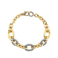 Mariani Rolo Link Diamond Bracelet in 18K Yellow Gold