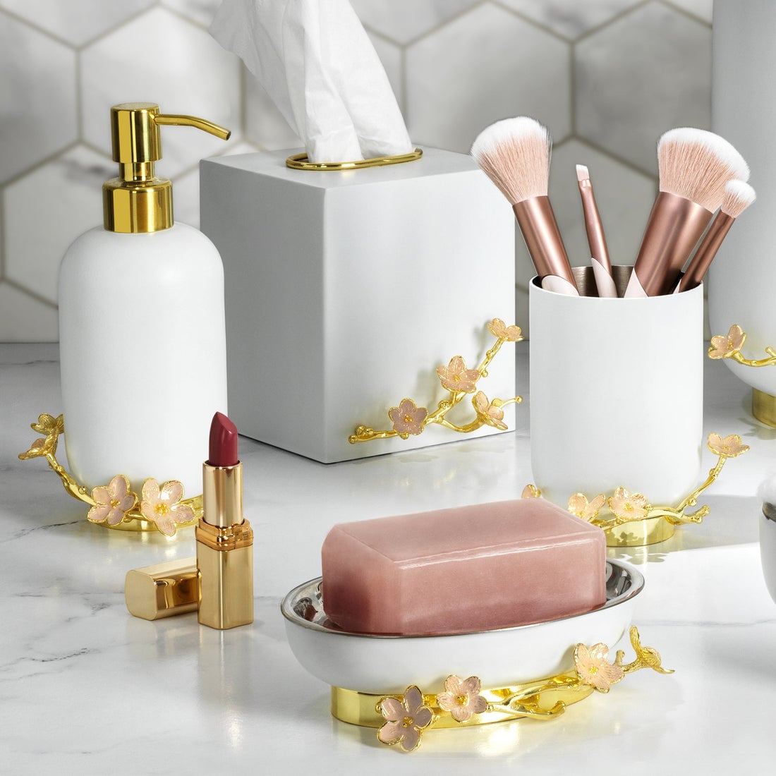 Cherry Blossom Toothbrush Holder