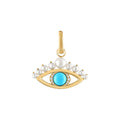Eden Presley "Mantra" Protect Yourself Diamond, Pearl & Turquoise Pendant