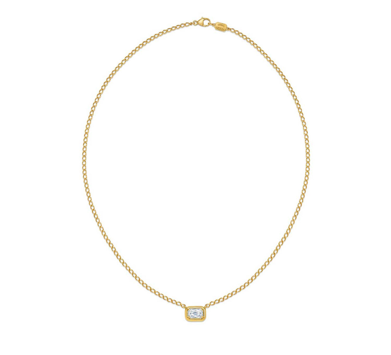 ASHOKA® Pendant Necklace with a Bezel-Set Diamond in 18kt Yellow Gold