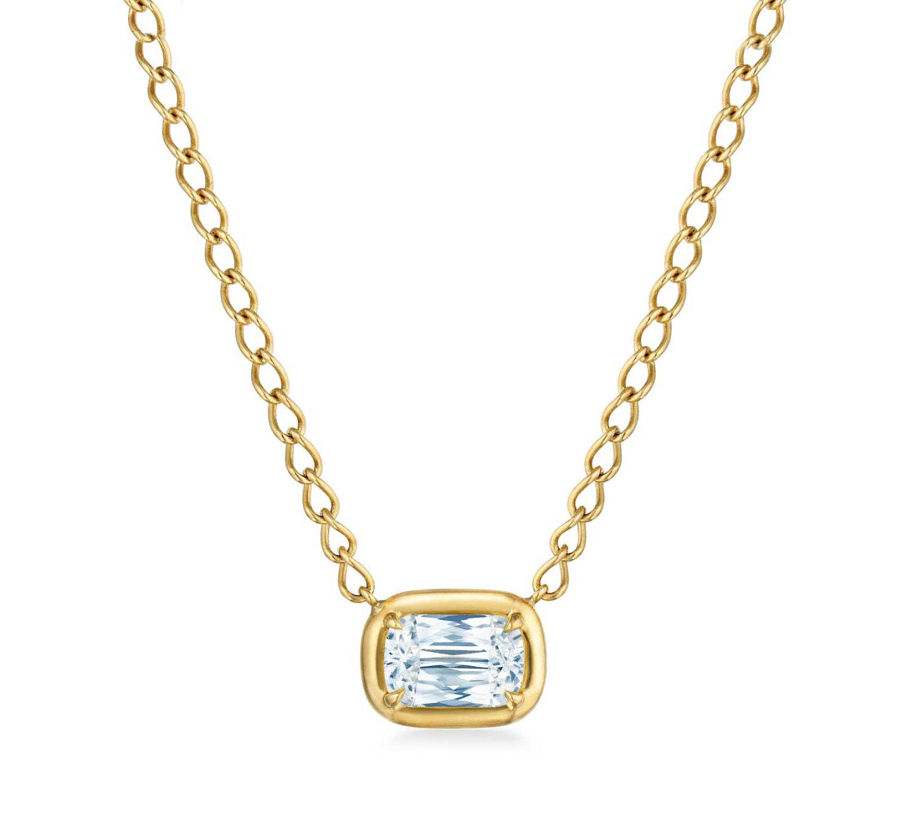 Kwiat ASHOKA® Pendant Necklace with a Bezel-Set Diamond in 18kt Yellow Gold