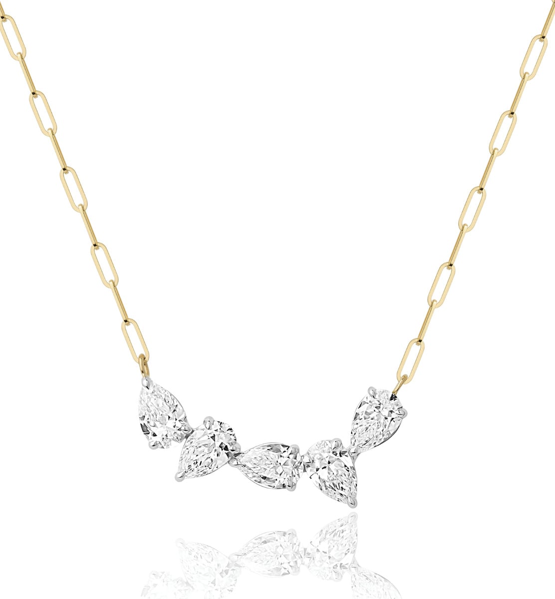 Phillips House Five Pear Diamond Necklace