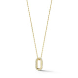 Walters Faith Walters Faith “Saxon” 18kt Yellow Gold All Diamond Mini Single Link Necklace