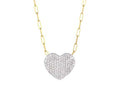 Phillips House "Affair" Infinity 14kt Yellow Gold Medium Diamond Heart Necklace