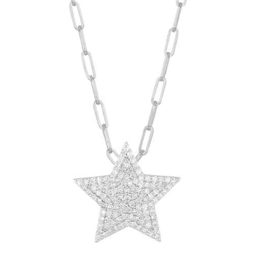 Phillips House "Affair" Infinity 14kt White Gold Large Diamond Star Necklace