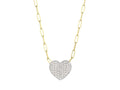 Phillips House "Affair" Infinity 14kt Yellow Gold Mini Diamond Heart Necklace