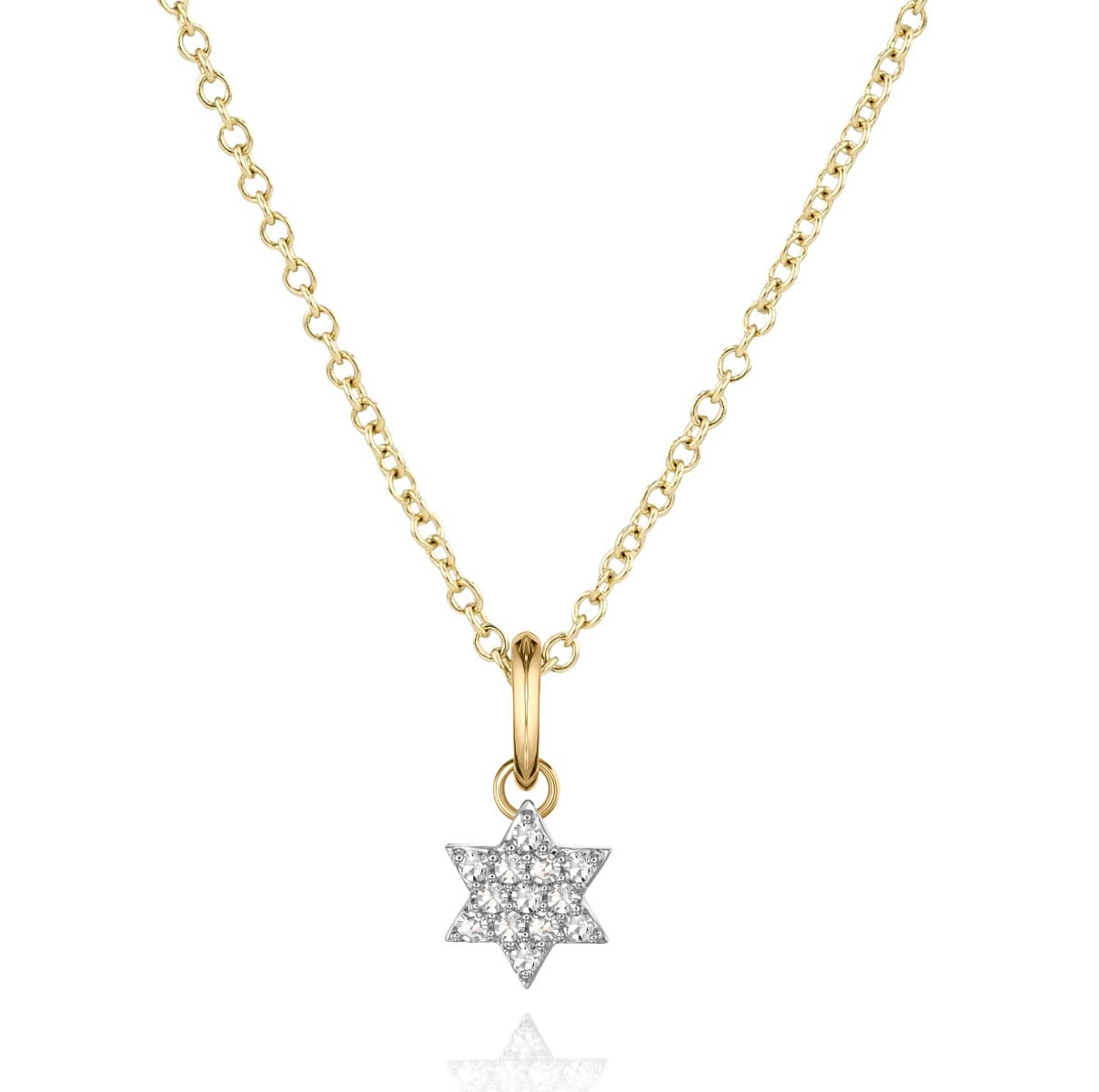 Phillips House Micro Infinity Star of David 14kt Yellow Gold Necklace